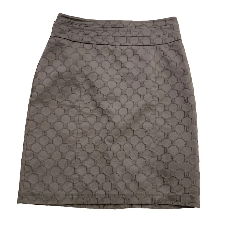 H&M | Gray Circle Print Skirt Size 12 Structured 23 Inch Length - Picture 3 of 13